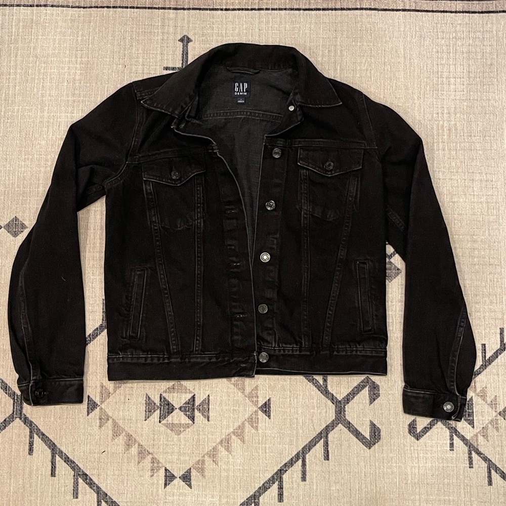 Black denim jacket from Gap